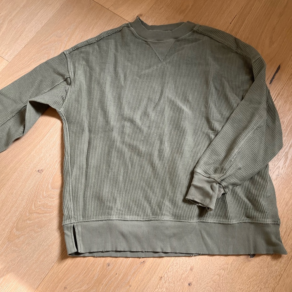 Olive Green Aerie Big Chill sweatshirt